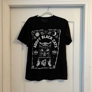Kitty Spirit Board Black T-Shirt